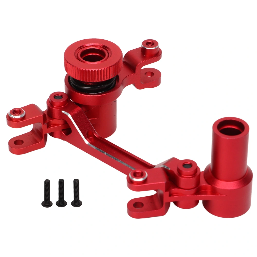 RC Steering Set High Strength Lightweight Aluminium Alloy Steering Components for Traxxas 1:7 UDR RC Car Red