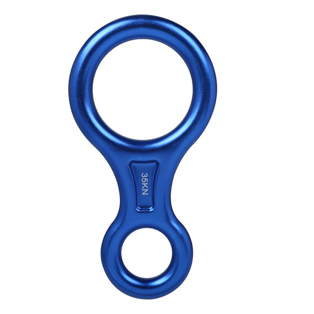 Figure 8 Descender 35KN Heavy Duty Colored Climbing Gear Downhill Equipment for Climbing Ziplining Rescue Blue