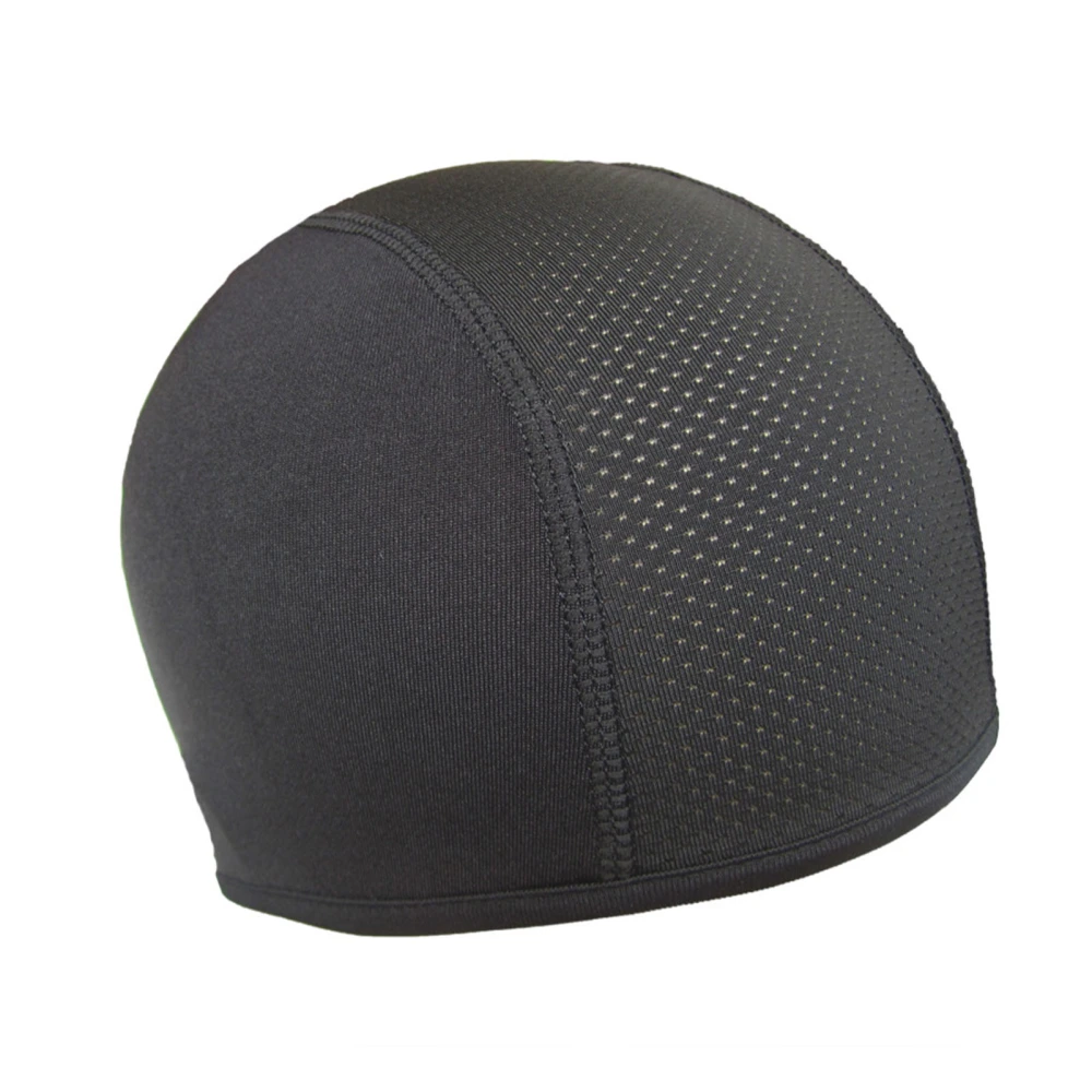 Helmet Lined Cap Breathable Sweat Absorbing Stretchy Unisex Motorcycle Helmet Liner for Cycling Running Black