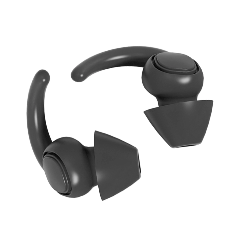 Soft Silicone Earplugs Waterproof Swimming Noise Reduction Ear Plugs for Sleep Sleeping Dormitory Hearing Protection 7th Generations Black