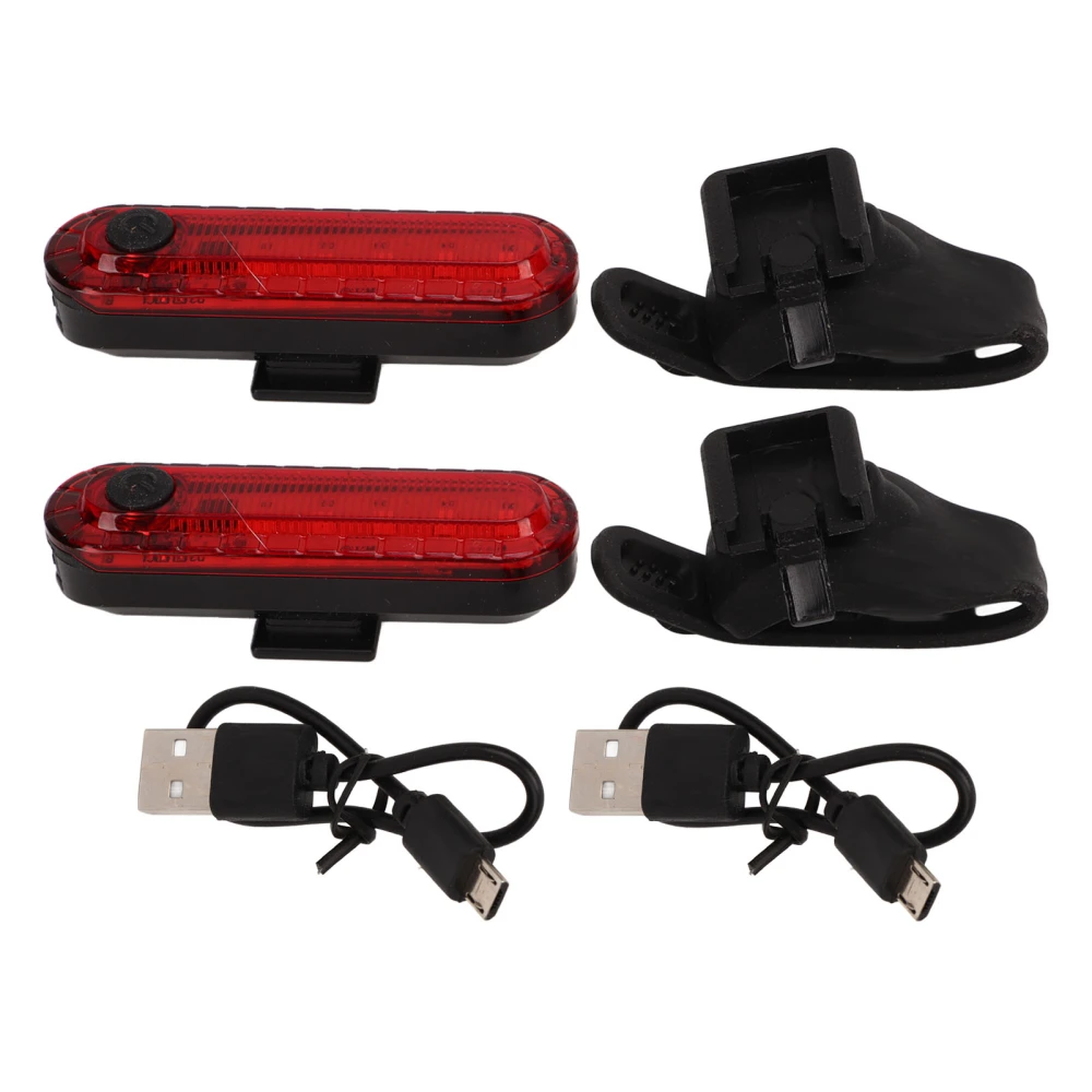 Bike Taillight USB Charging Safe Bright Universal Front Rear Bike Light Set for Road Mountain Bikes 2pcs