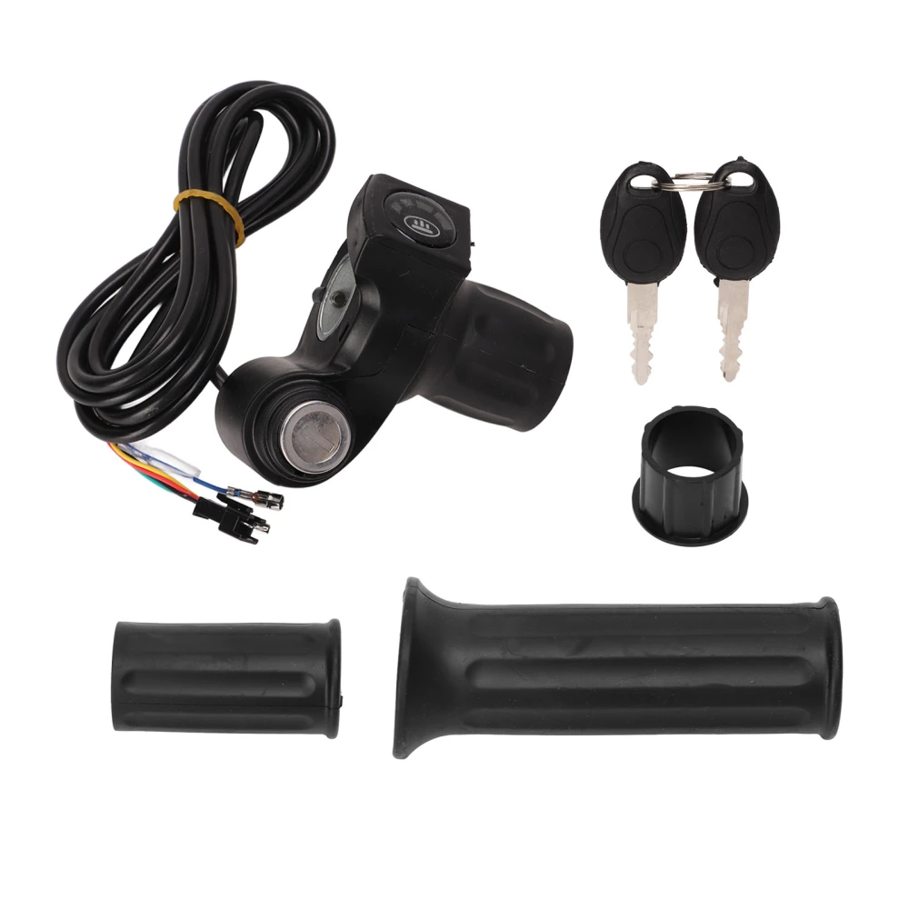 Electric Bike Throttle Grip 4 Lights Half Lock E Scooter Speed Twist Throttle Grips for Electric Bike Accessories 48V