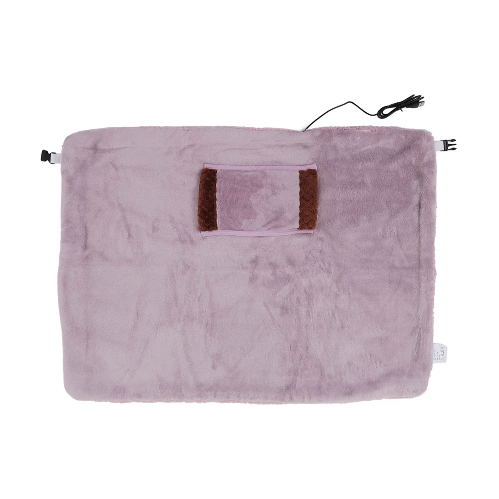 Heated Warm Shawl 5V Low Voltage Safe Multifunctional USB Flannel Heating Blanket for Home Office Pinkish Purple