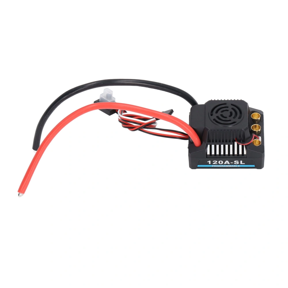 120A Brushless ESC Professional Programmable Waterproof Electric Speed Controller for 1/8 RC Car