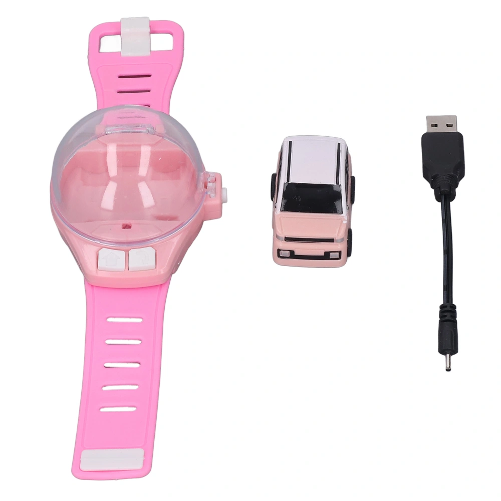 Mini Remote Control Car Watch Toys Detachable USB Charging Wrist Racing Car Watch for Boys and Girls Birthday Gift Pink