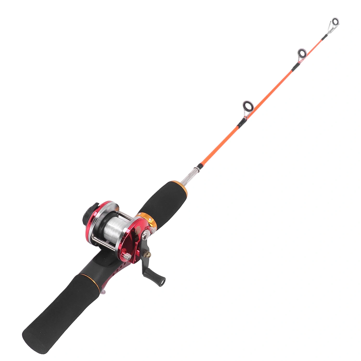 Winter Ice Fishing Rod Fishing Reel with Fishing Line Ice Fishing Hook Ice Scoop Combination Gear Set for Outdoor Fishing