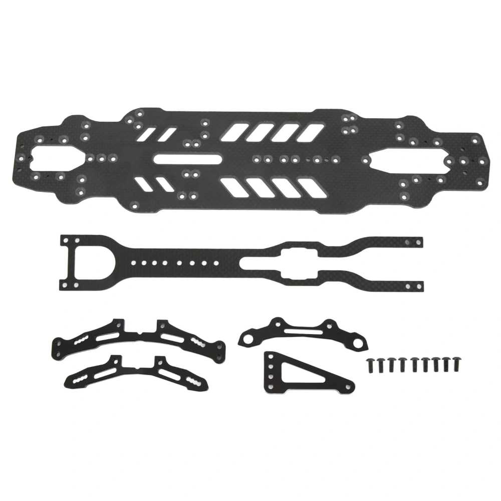 RC Touring Car Chassis Kit Accurate Rigid Flexible Bottom Plate Set for 3RACING ADVANCE S64 RC 1/10 Touring Car Black