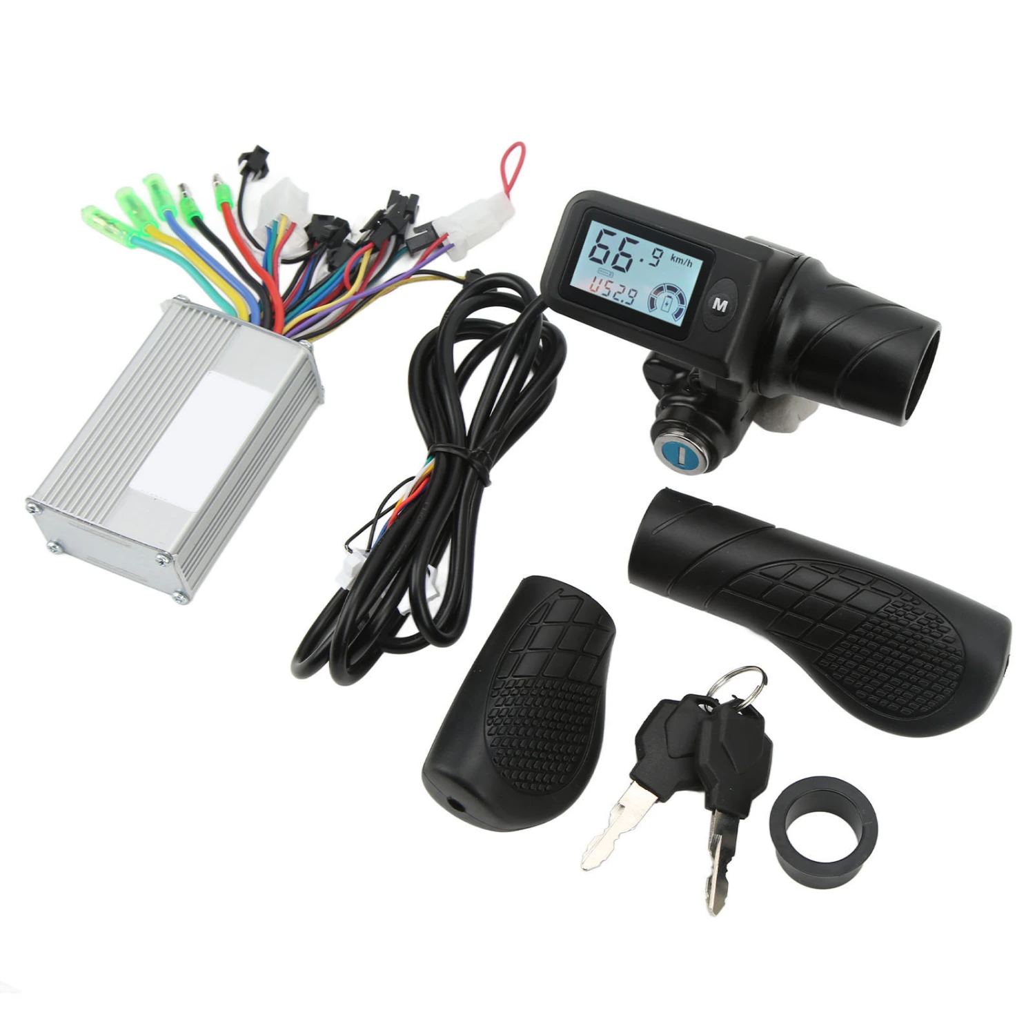 Electric Bike Scooter Brushless Motor Controller 36V 48V 350W Brushless Motor Controller with 805 LCD Display Throttle Grip