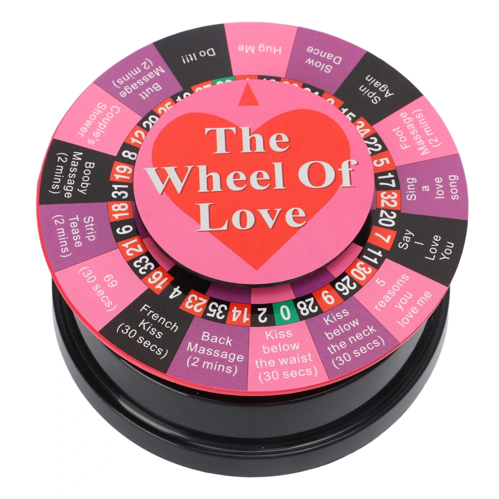 The Wheel of Love Game Fun Turntable Sex Game Portable Party Game Gift Bundle Adult Board Game