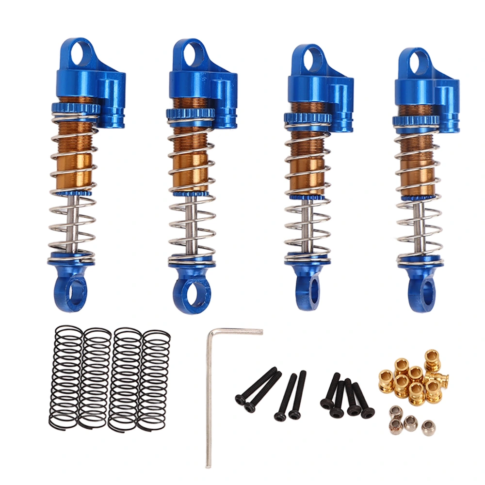 RC Shock Absorber Front Rear Adjustable Upgrade Parts RC Spring Damper for FMS FCX24 1/18 1/24 Crawler Blue