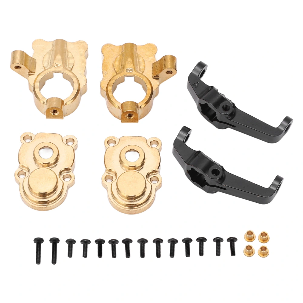 RC Steering Cup C Block Gear Cover Set Brass Rustproof RC Accessories for FMS FCX24 1/24 RC Climbing Car