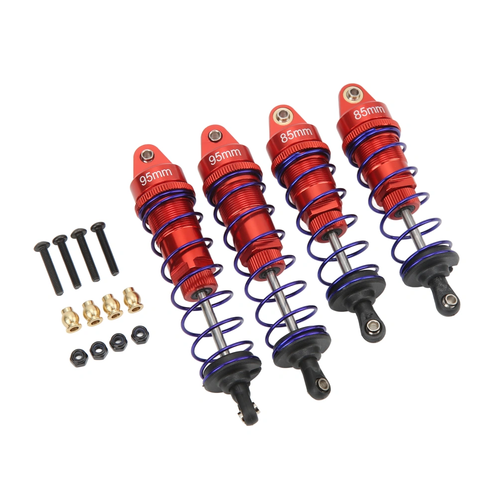 RC Shock Absorber Front Rear Aluminum Alloy Upgrade Parts RC Spring Damper for HSP for Traxxas 1/10 RC Car Red