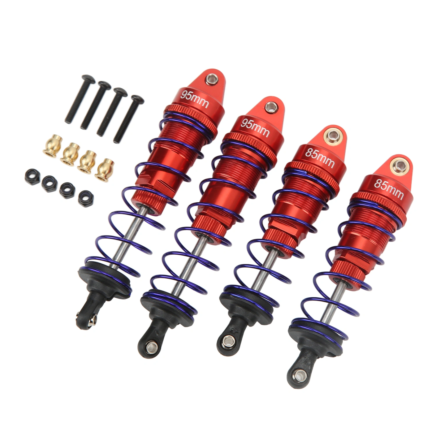 RC Shock Absorber Front Rear Aluminum Alloy Upgrade Parts RC Spring Damper for HSP for Traxxas 1/10 RC Car Red