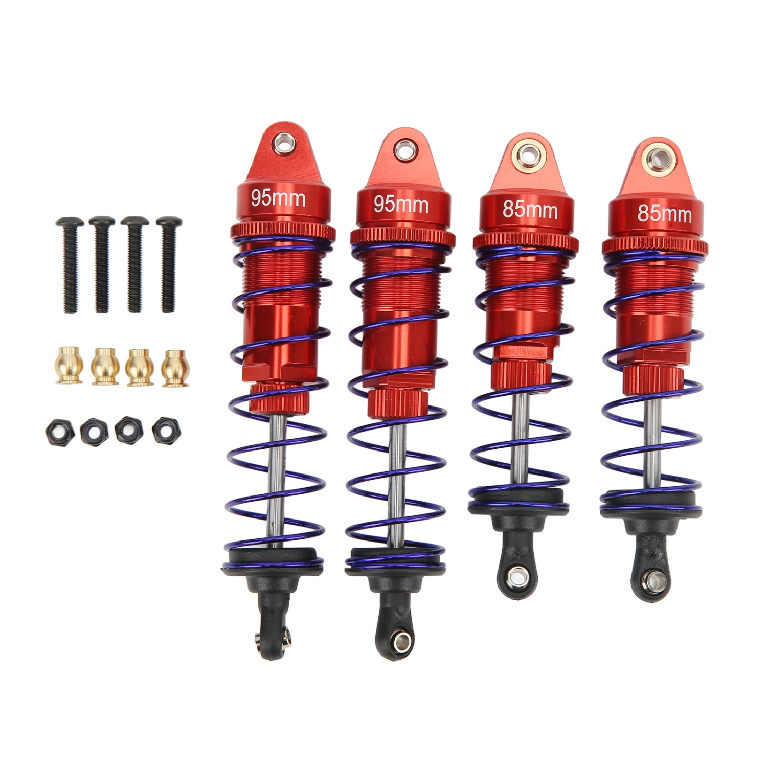 RC Shock Absorber Front Rear Aluminum Alloy Upgrade Parts RC Spring Damper for HSP for Traxxas 1/10 RC Car Red