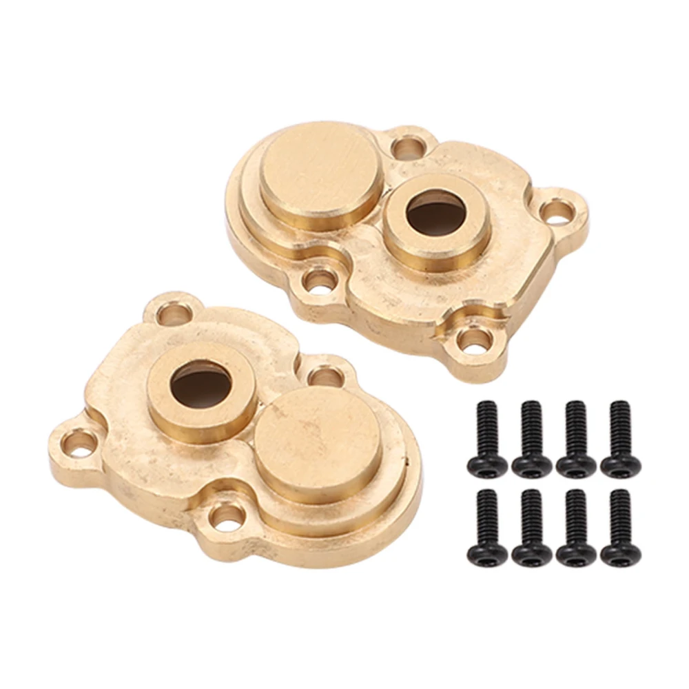 2Pcs RC Car Front Rear Axle Gear Cover Brass Accessory for FMS FCX 24 1/24 Climbing Crawler