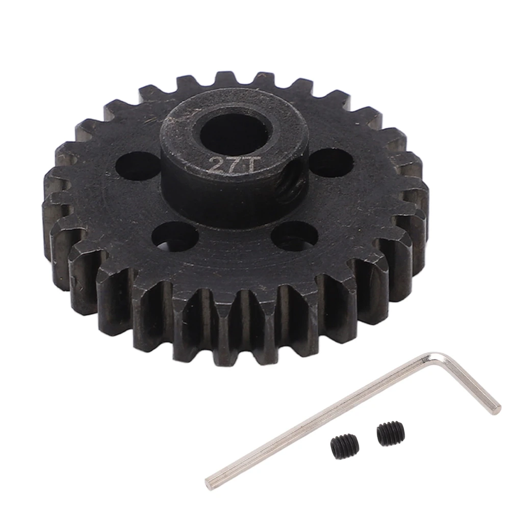 27T Motor Gear for Arrma 1/7 1/8 RC Cars Steel Pinion Gear Fits 5mm Shaft ARA311057BL RC Gear Parts M1.0 5mm Aperture