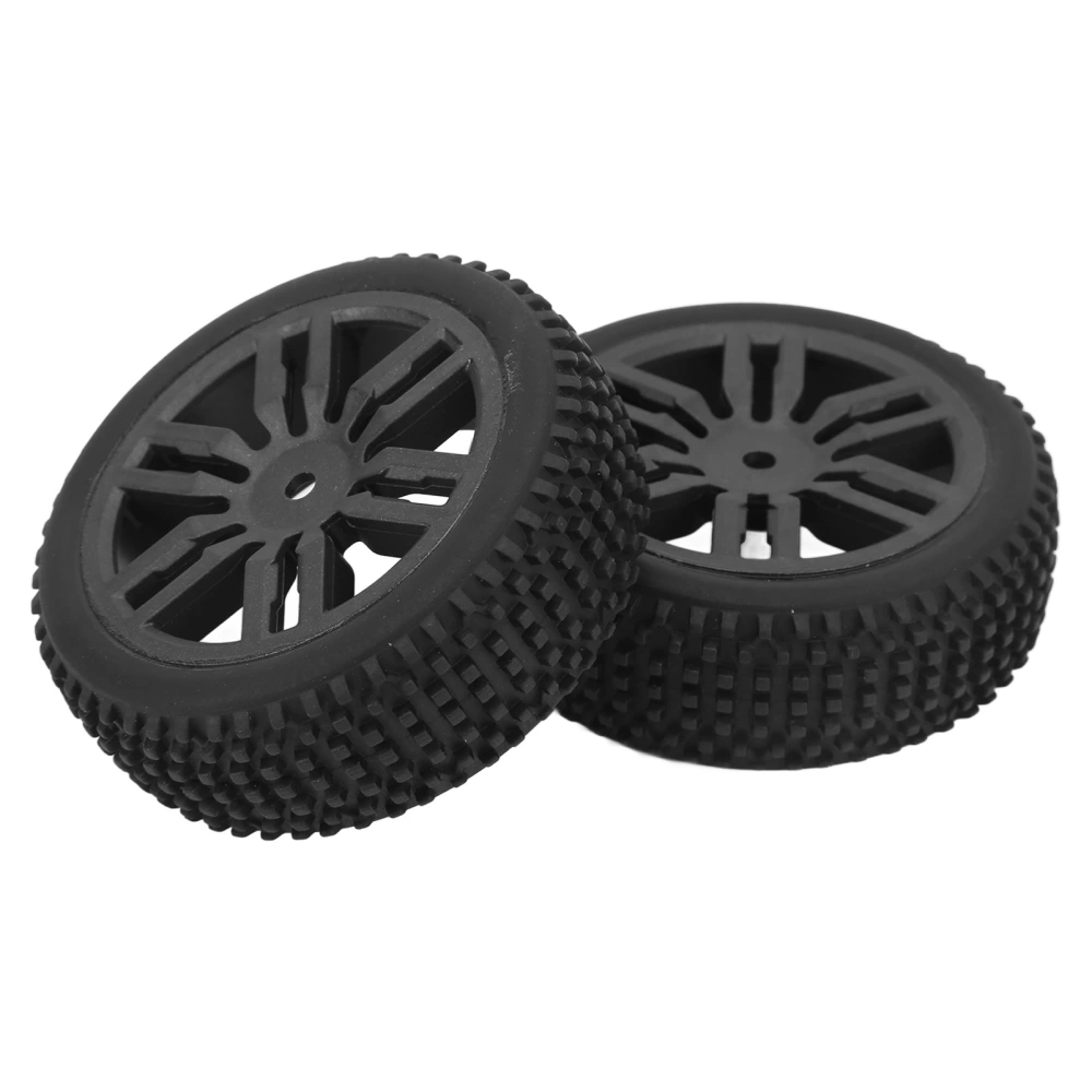 2Pcs 1/16 RC Car Tires Rubber Excellent Grip Wearproof Stable RC Wheel Tyre for BONZAI Jubatus for Intrepid 1/16 RC Cars