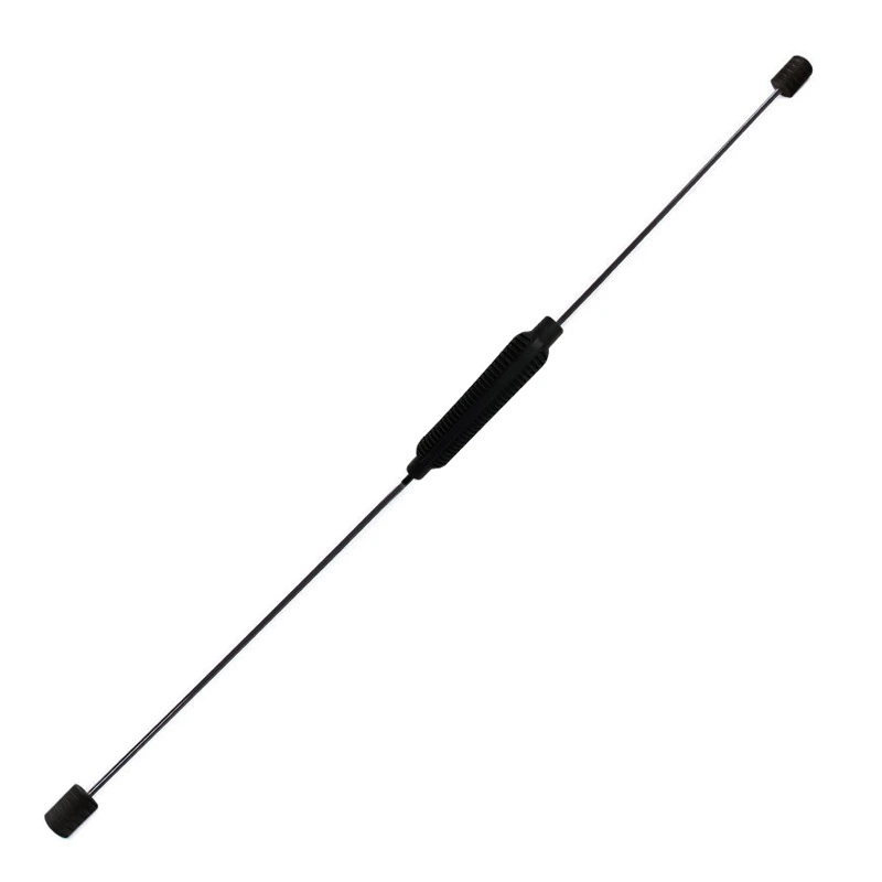 BuyWeek Elastic Fitness Bar Detachable High Frequency Vibration Weighted Bar Elastic Workout Bar for Muscle Exercise Black