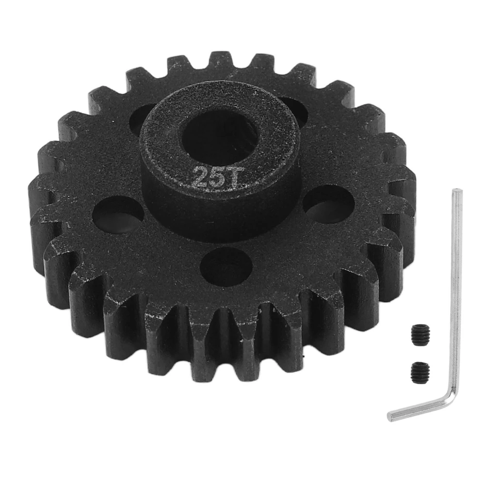 RC Motor Gear Steel 25T Rust Protection Wearproof 5mm Aperture RC Car Motor Pinion Gear for Arrma 1/7 1/8 RC Cars