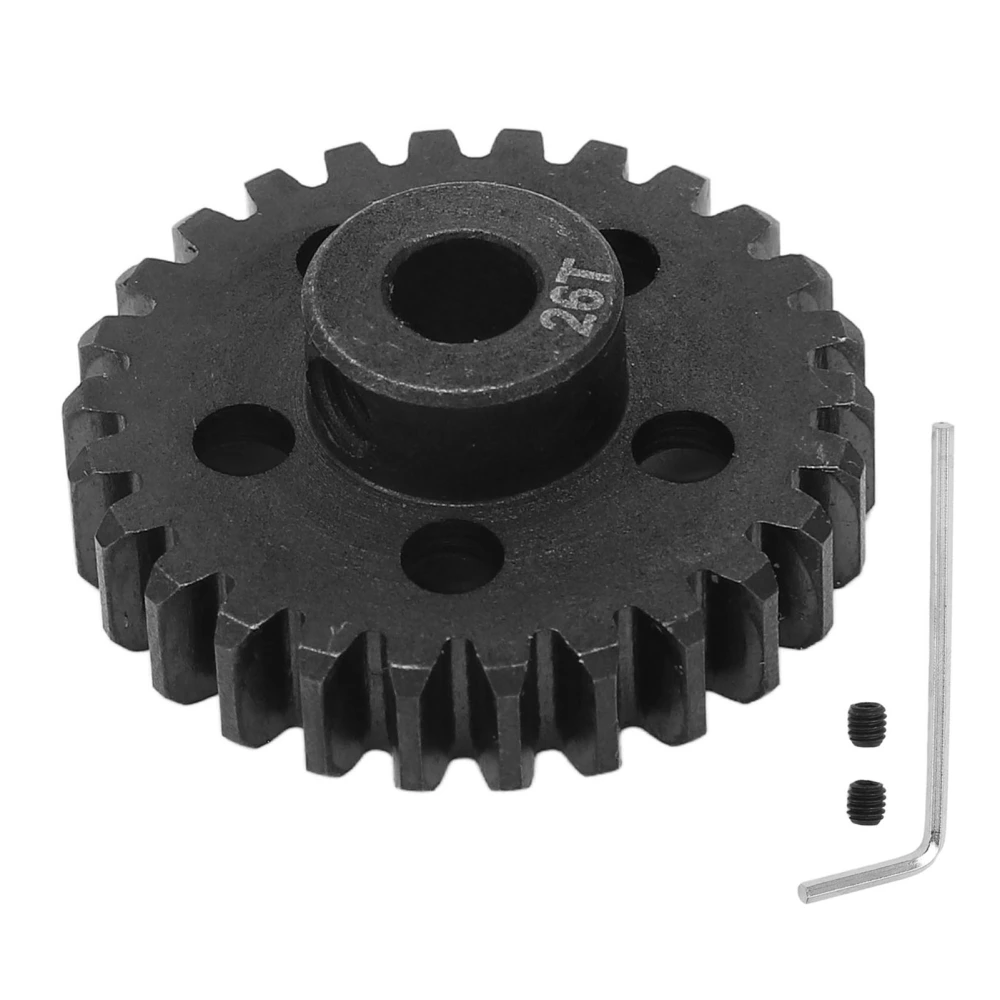 26T RC Spool Gear Black Steel M1 5mm Efficient Power Transmission Motor Gear for ARRMA 1/7 1/8 Series