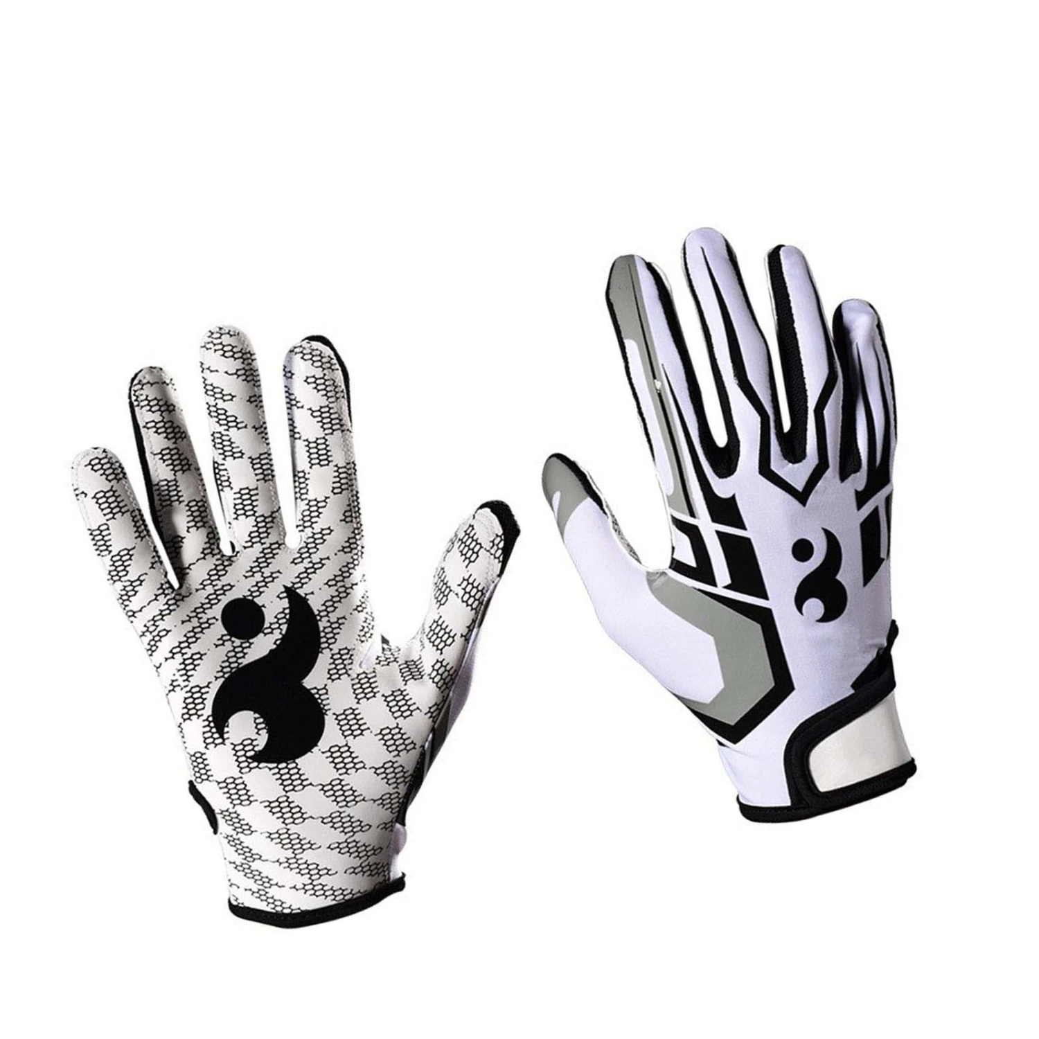 Non Slip American Football Rugb Gloves Breathable Full Finger Sports Gloves for Baseball L