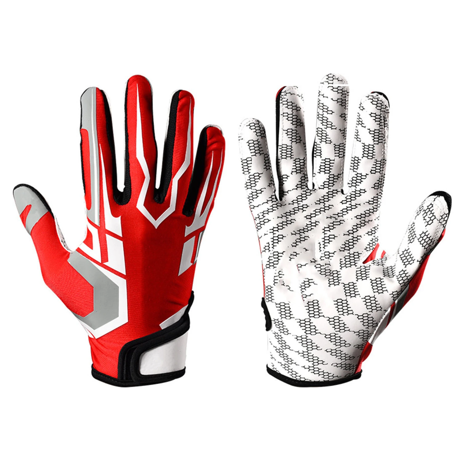 Baseball Batting Gloves High Grip Sports Receiver Glove Protective Non Slip American Football Gloves for Youth and Adult S