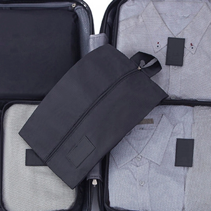 7 Set Packing Cubes Waterproof Dirt Resistant Oxford Cloth Luggage Packing Organizers for Travel Black