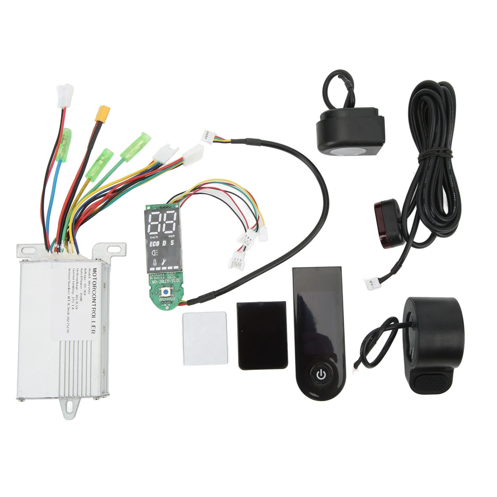 36V Electric Scooter Panel Controller Kit with Circuit Board Panel Cover Thumb Throttle Light Conversion Kit