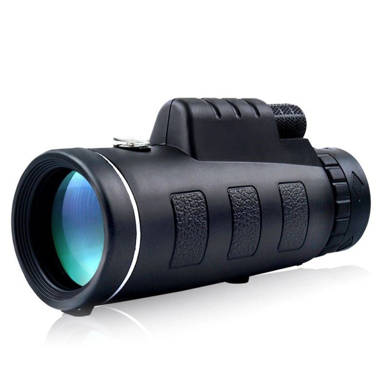 40X60 Monocular HD Low Light Night Vision Monocular with Compass Magnifier Connecting Mobile Phones to Take Photos with Dust Cover Rope Bag