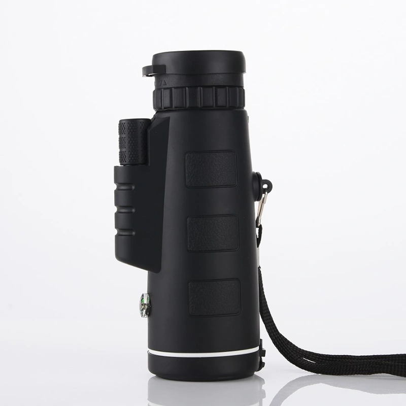 40X60 Monocular HD Low Light Night Vision Monocular with Compass Magnifier Connecting Mobile Phones to Take Photos with Dust Cover Rope Bag