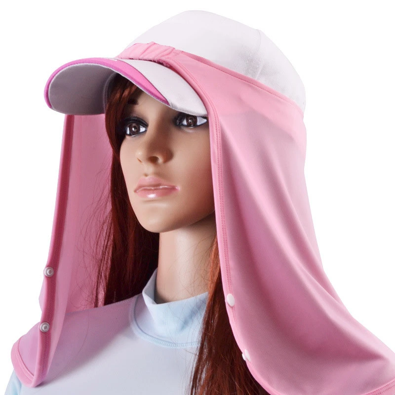 Polyester Cooling Head Cover Breathable Sun UV Protection Neck Cover for Outdoor Sports Pink