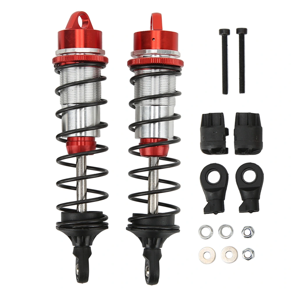 A Pair RC Front Shock Absorbers Aluminium Alloy High Elasticity RC Front Spring Damper for ARRMA 1/7 Red