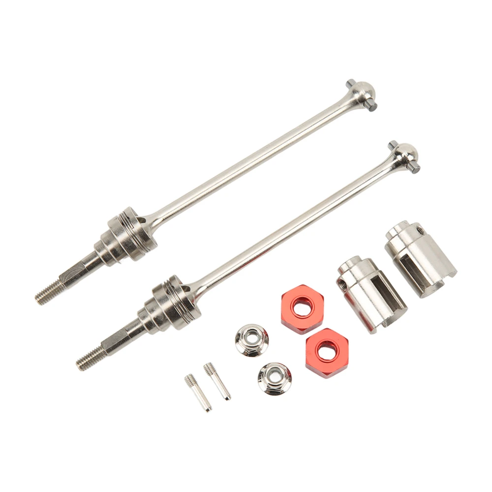 2Pcs RC Drive Shaft 8mm Dia Ball RC Front CVD Drive Shaft for TRAXXAS SLASH 1/10 RC Car Silver