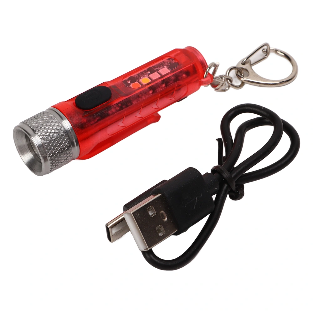 Mini Flashlight Portable Lightweight Multi Light Modes Pocket Flashlight for Outdoor Riding Hiking Camping Fishing Red