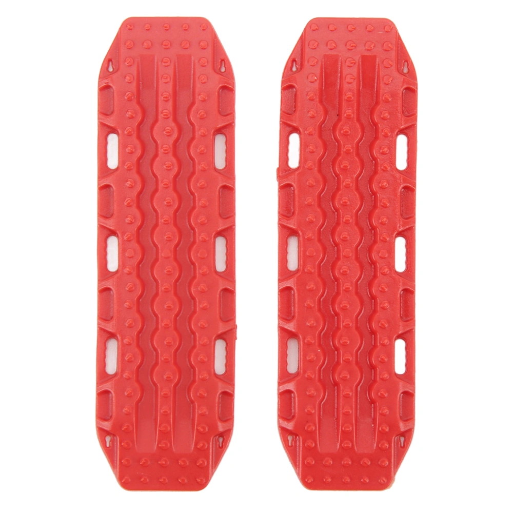 1 Pair Simulation Escape Board Plastic Sand Ladder Non Slip Escape Plate for 1/18 1/24 Scale RC Car Red