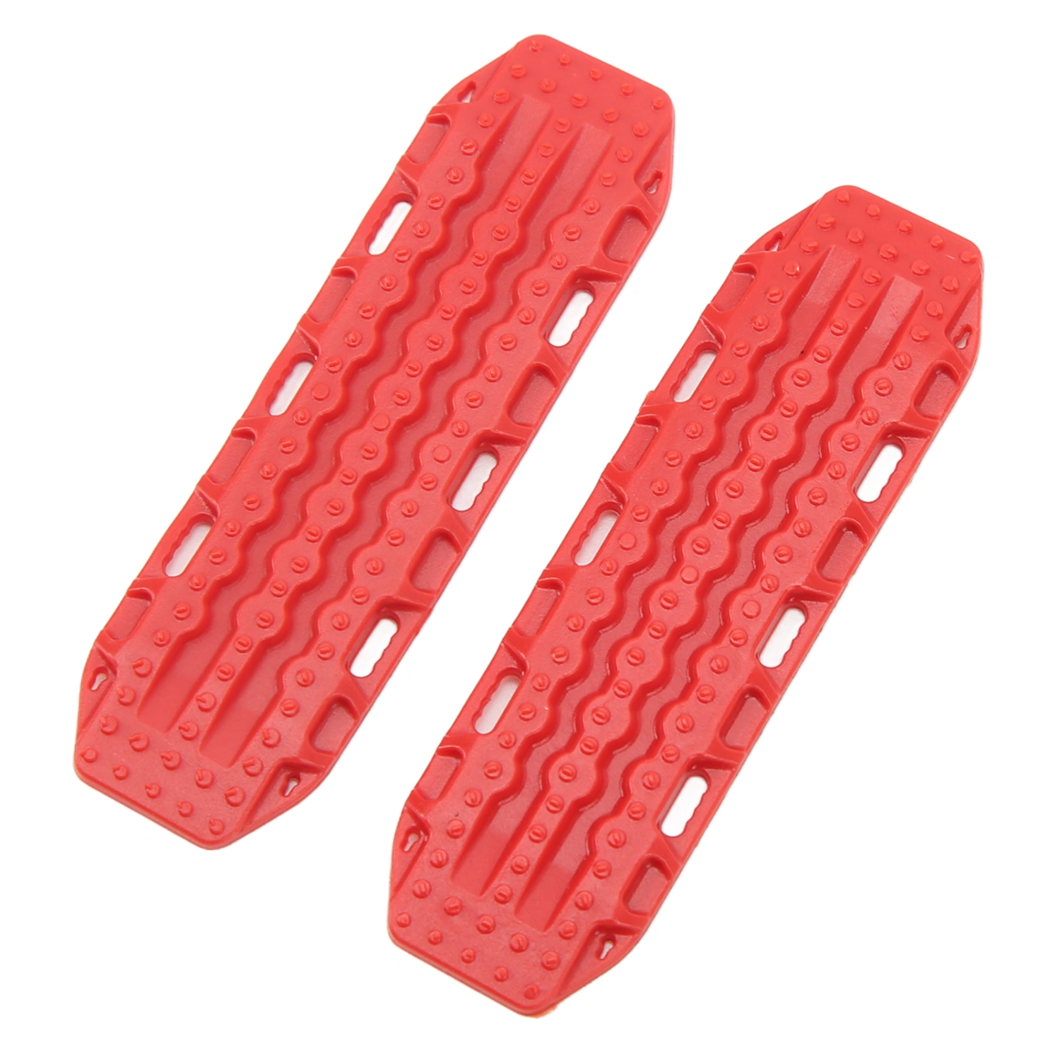 1 Pair Simulation Escape Board Plastic Sand Ladder Non Slip Escape Plate for 1/18 1/24 Scale RC Car Red