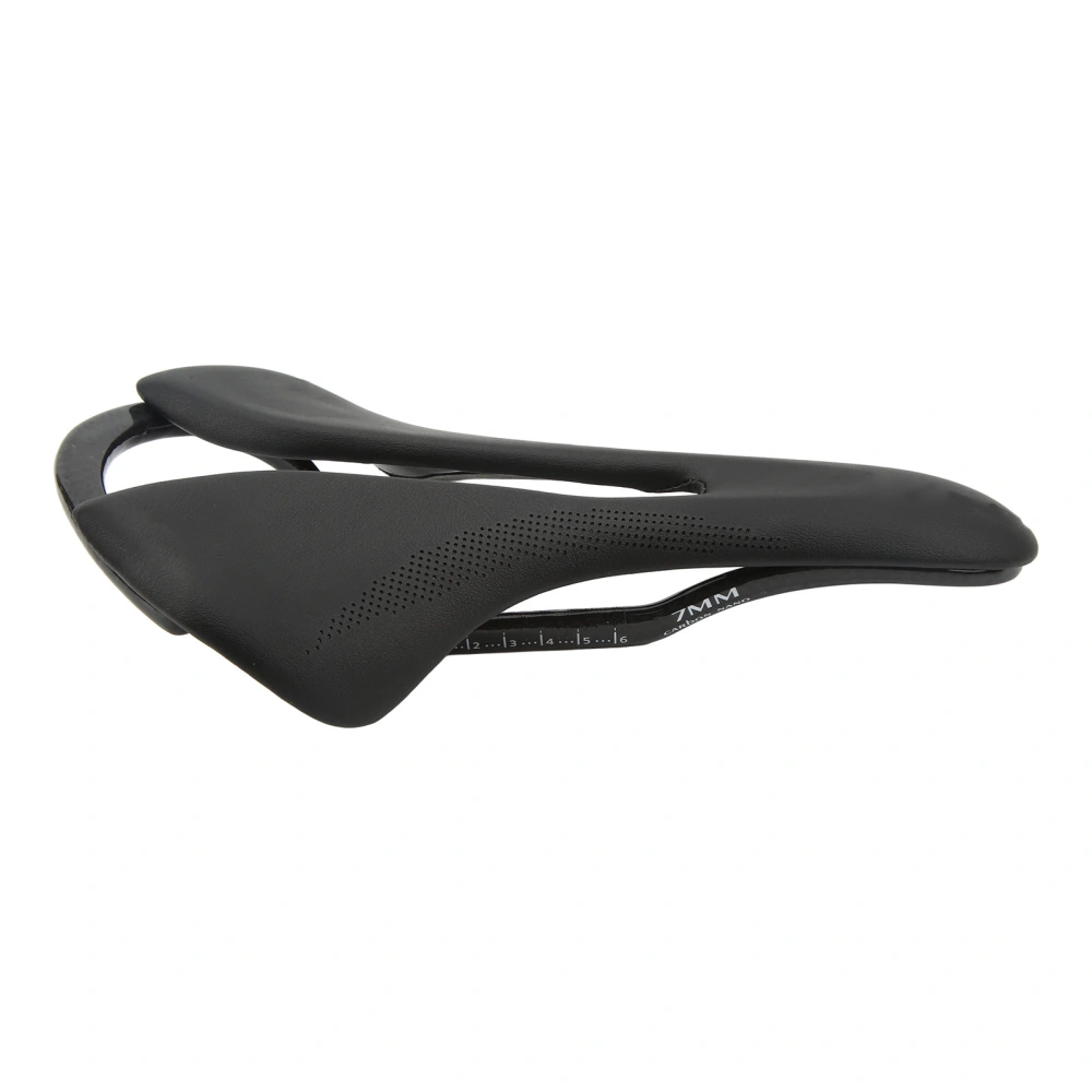 Carbon Fiber Bike Saddle Microfiber Leather Surface Hollow Seat Cushion for Mountain Road Bikes