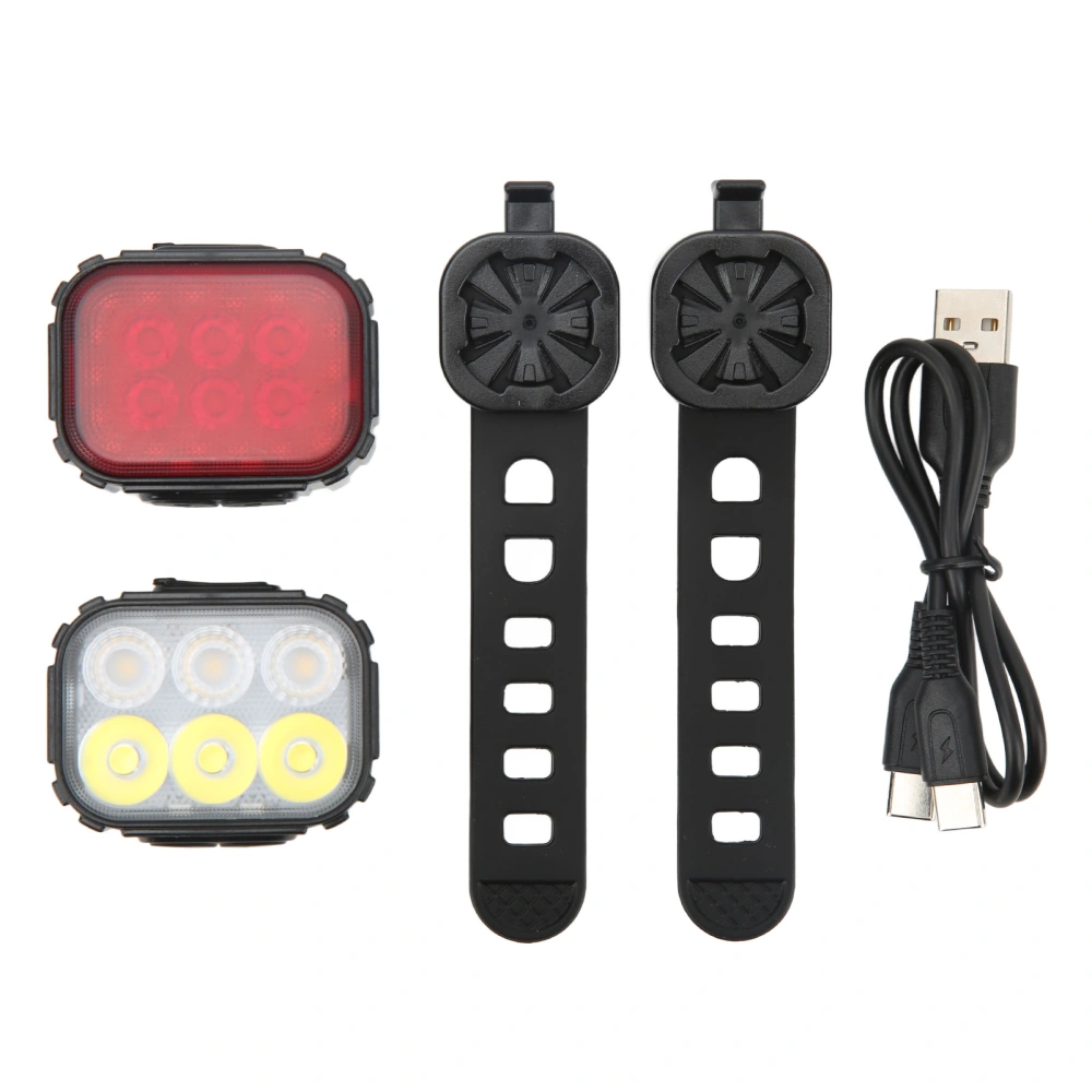 Bike Light Set High Brightness Rechargeable Front and Rear Bike Light IP65 Waterproof Headlight Taillight Combo