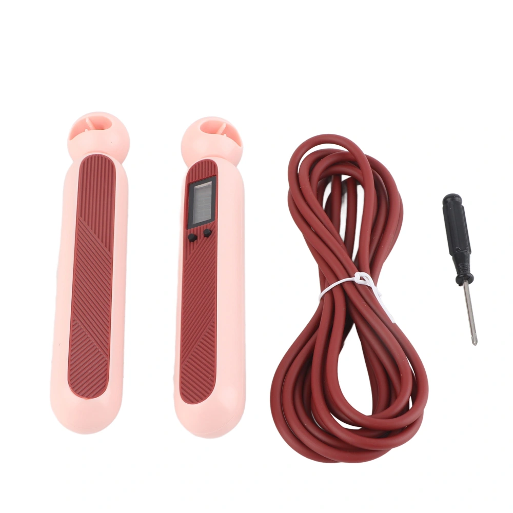 Digital Counting Skipping Rope Jump Rope with Counter for Fitness Body Sculpting Pink Long Rope