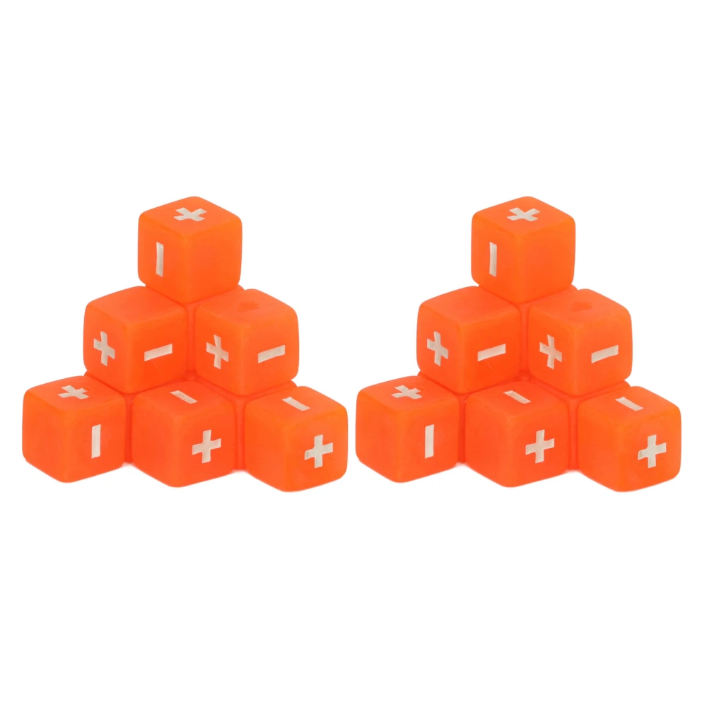 20Pcs 16mm Dice Set Math Operation Calculation Minus Sign Plus Toys for Kids Classroom Teaching Supplies Orange