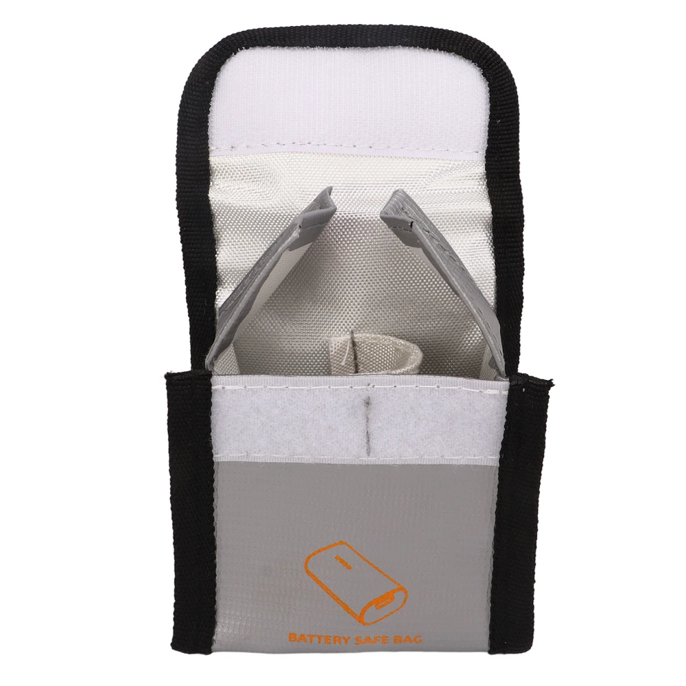 BuyWeek Battery Safety Bag Portable Explosion Proof Battery Fireproof Storage Bag for DJI FPV Glasses Battery Install 2 Batteries