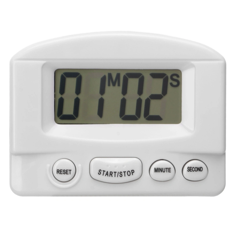 BuyWeek Kitchen Timer Loud Volume Time Up and Count Down Magnetic Design Multifunctional Digital Clock Timer White