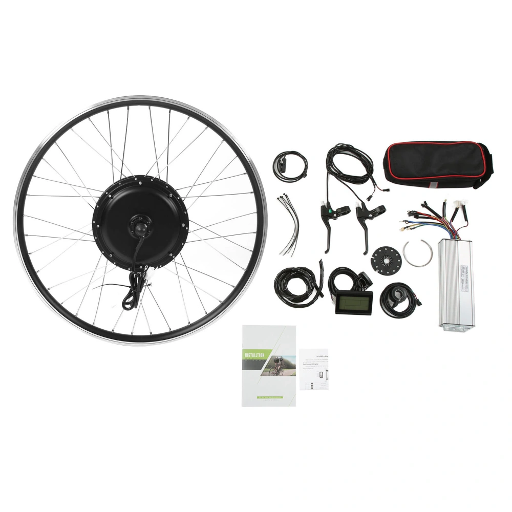 BuyWeek 2000W 48V Rear Wheel Hub Motor LCD3 Display Conversion Kit for Bicycle Mountain Bike Modified Accessory 26 Inch