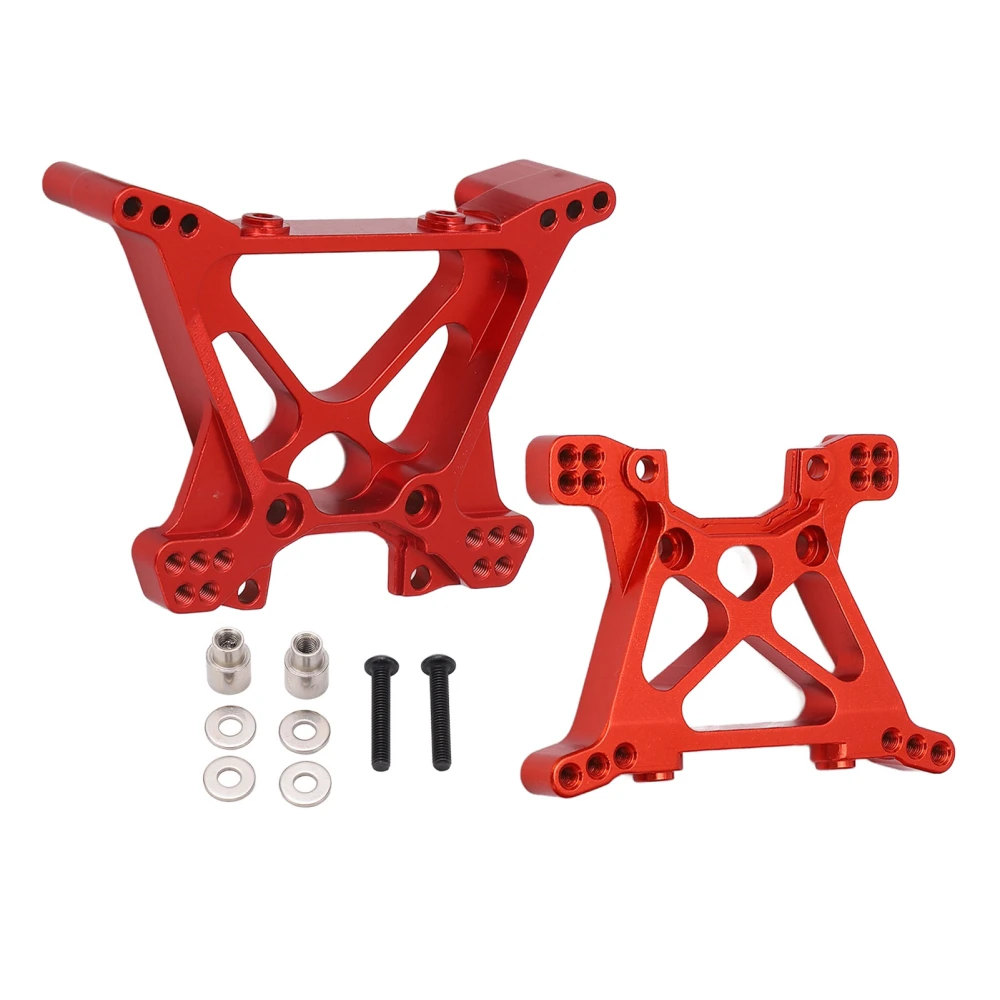 RC Shock Tower Aluminum Alloy High Strength Front Rear Shock Tower Board for TRAXXAS SLASH 1/10 Remote Control Car Red