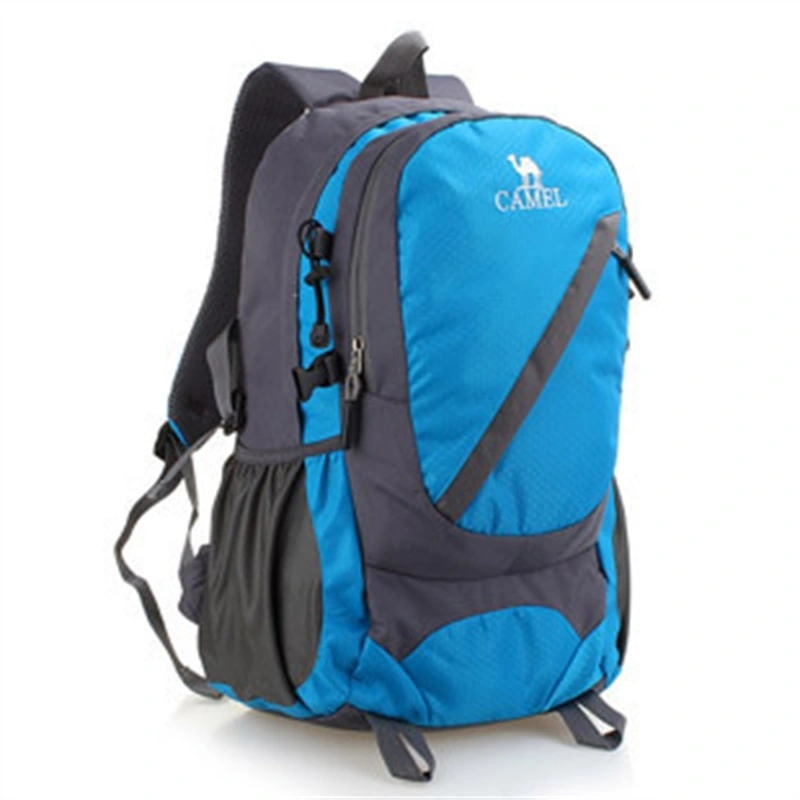 Climbing Backpack Large Capacity Waterproof Nylon Packback for Hiking Camping Cycling Blue