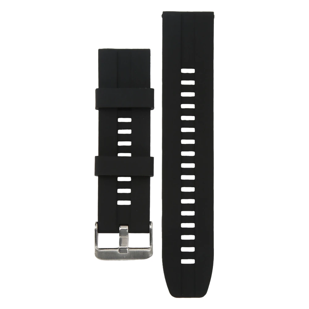 Smartwatch Strap Soft Silicone Smartwatch Wristband Bracelet Replacement for Huawei GT2 GT2e Black 22MM