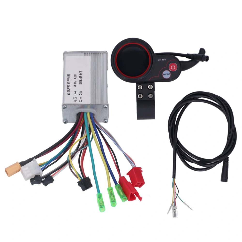 36V 350W Controller Kit Round Panel Extension Cord Electric Bike Controller for Electric Scooter