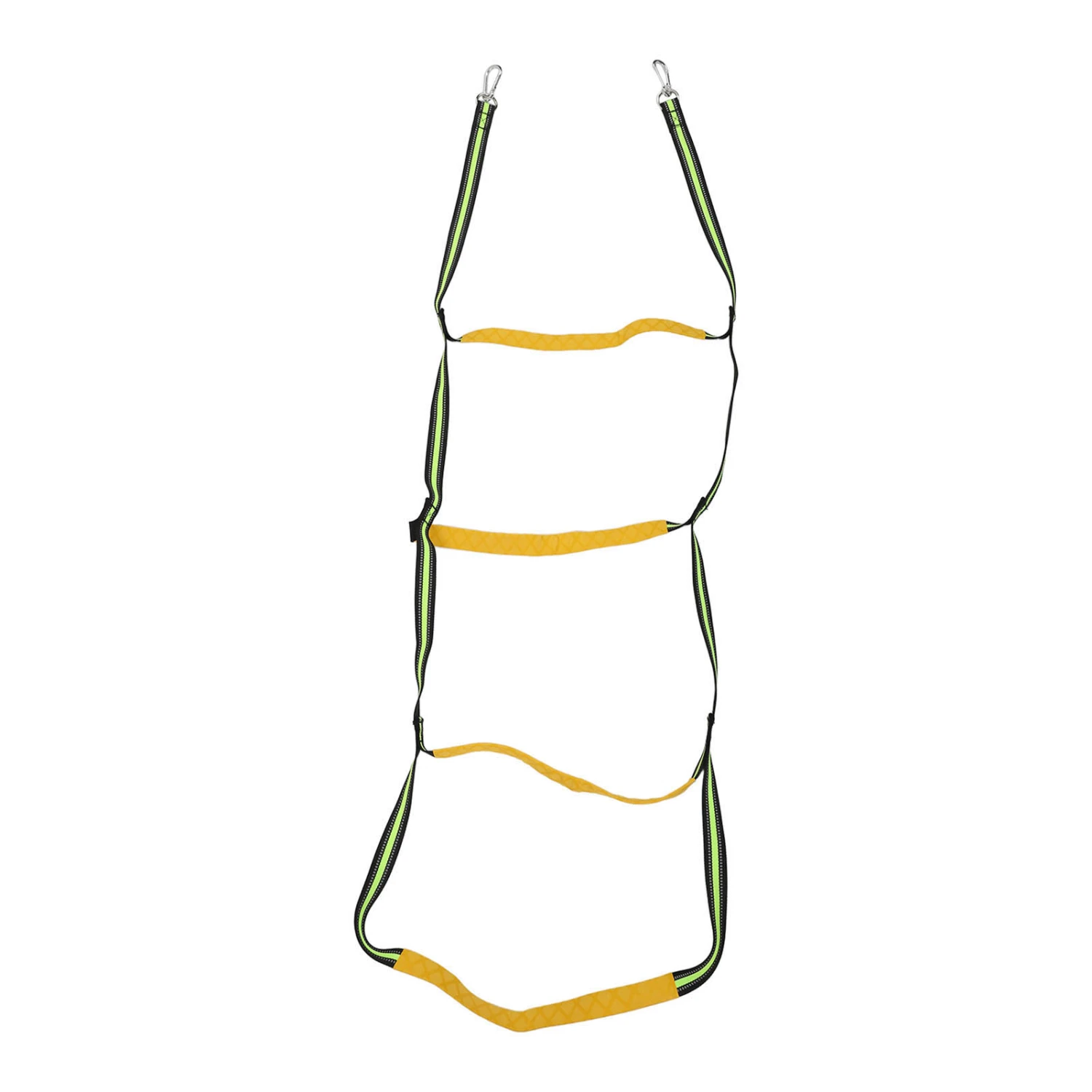 Boat Rope Ladder 4 Steps Foldable UV Protection Reflective Rope Marine Rope Ladder with Stainless Steel Hooks