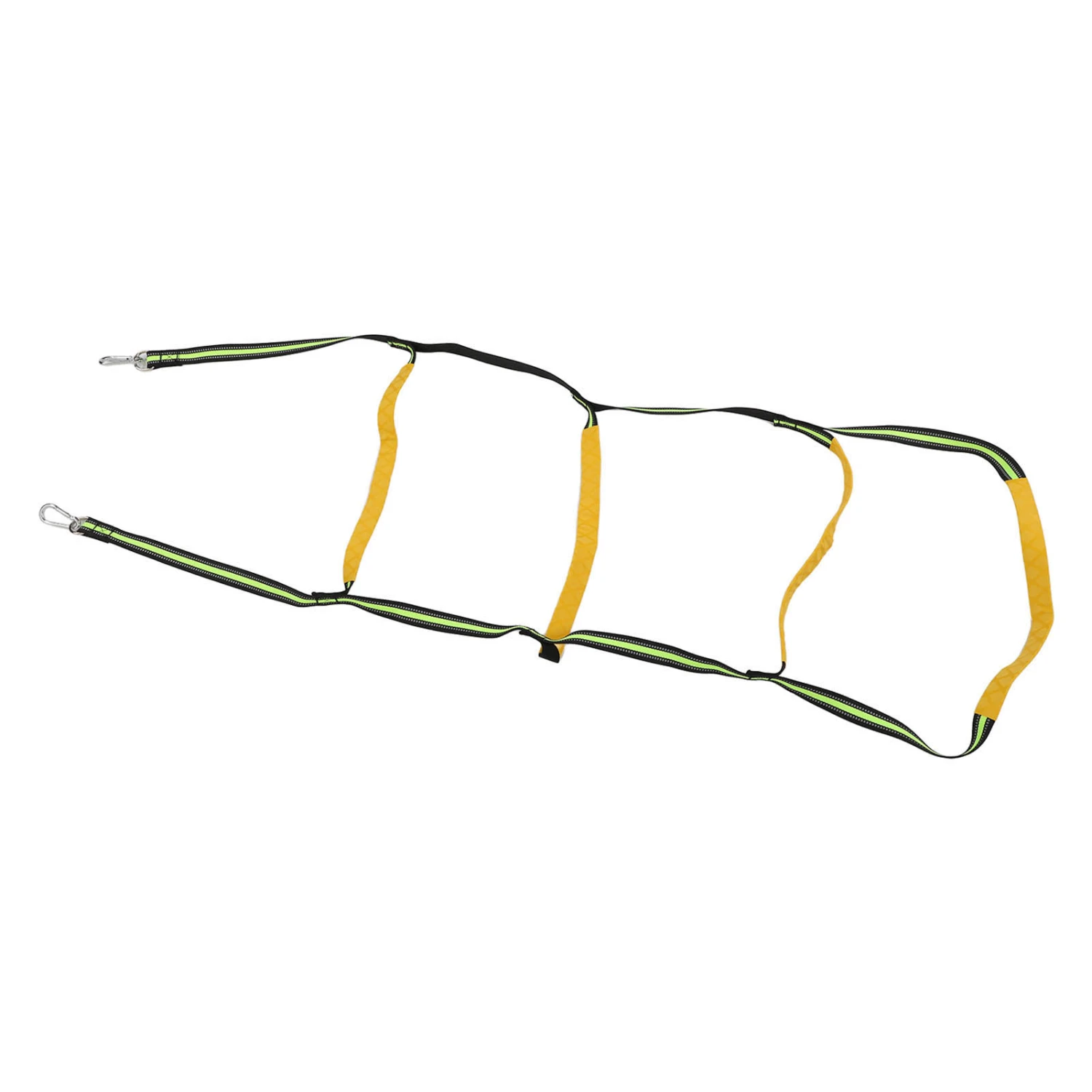 Boat Rope Ladder 4 Steps Foldable UV Protection Reflective Rope Marine Rope Ladder with Stainless Steel Hooks