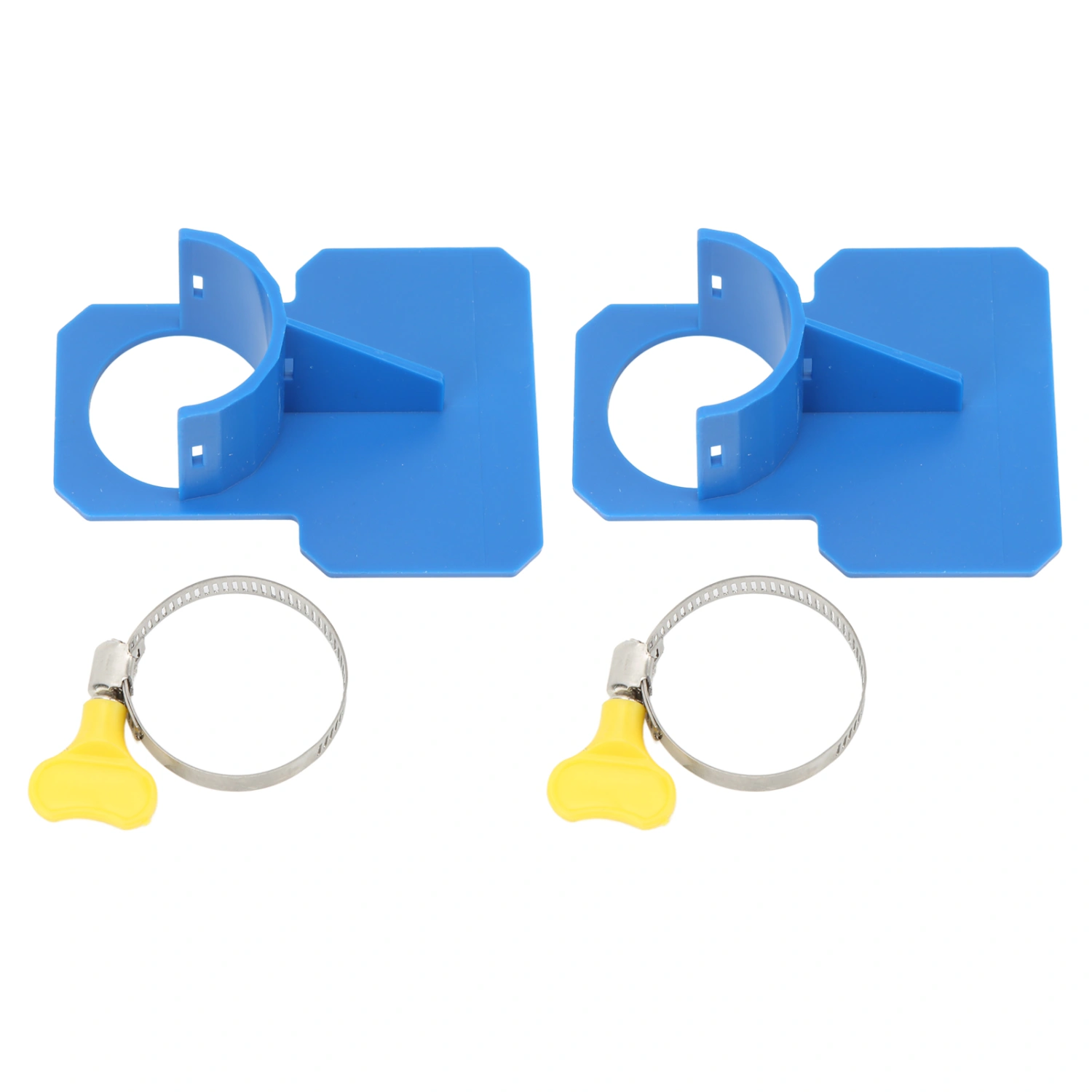 2 PCS Swimming Pool Pipe Fixing Holder Hose Support Mount Bracket with 2 Hose Clamps